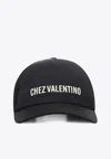 Valentino Cotton Baseball Cap With Embroidery In Black