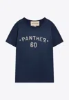 Valentino Crew Neck Graphic And Text Design In Blue