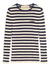Valentino Cotton Jumper Woman Birch/provence Blue/birch S In Multi