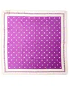 Valentino Chez Polka Dot Printed Silk Scarf In Purple