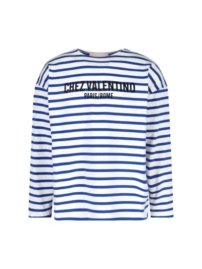Valentino Garavani Men Embroidered Cotton T-shirt In