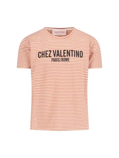 Tシャツ・カットソー VALENTINO GARAVANI Embroidered Stretch Linen Blend T-Shirt Valentino Garavani Embroidered Stretch Linen Blend T-shirt