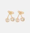 Valentino Cherryfic Metal And Swarovski Crystal Earrings In Gold
