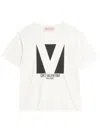 Valentino Mens Avorio Logo-print Crew-neck Cotton-jersey T-shirt