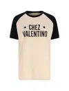 Valentino Sleeve Contrast Graphic Print Crew Neck