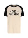 Valentino Sleeve Contrast Graphic Print Crew Neck In Neutral