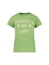 Valentino Playful Printed Cotton T-shirt With Bold Lettering In Green