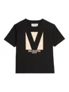 Valentino Crew Neck Short Sleeves T-shirts In Negro