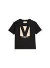 Valentino Chez Logo Print T-shirt In Black