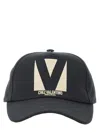 Valentino Garavani Black Baseball Cap With Butter Logo In Adjustable Cotton Women In Black