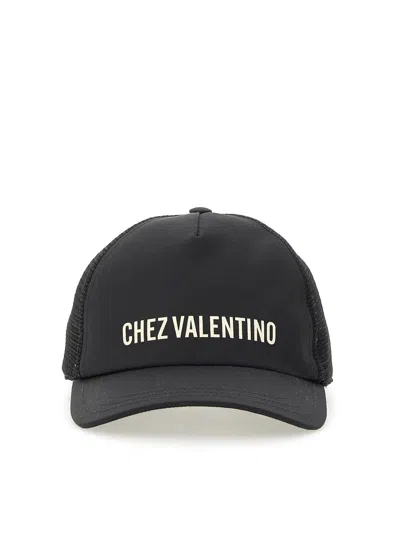 Valentino Garavani Chez Valentine Baseball Hat In Black