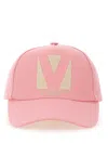 Valentino Pink Cotton Baseball Cap In Pink