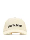 Valentino Garavani Ivory Cotton Baseball Cap With Adjustable Embroidered Logo