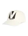 Valentino Ivory Cotton Baseball Cap In Avorio/nero