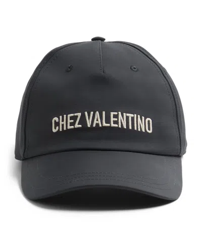 Valentino Garavani Chez Valentino Baseball Cap In Gray