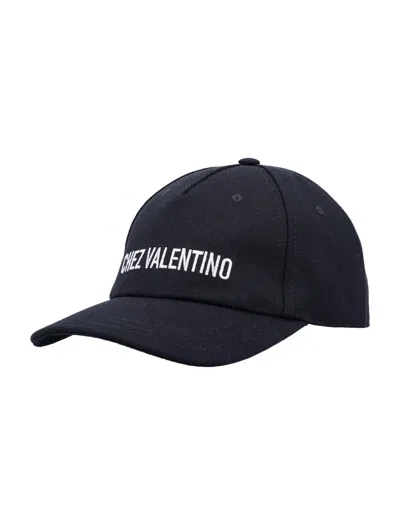 Valentino Garavani Logo Baseball Cap In Black
