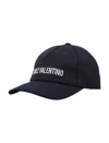Valentino Cotton Baseball Cap With Embroidery In Nero