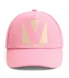Valentino Pink Cotton Baseball Cap In Pink