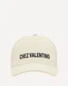 Valentino Garavani Ivory Cotton Baseball Cap With Adjustable Embroidered Logo