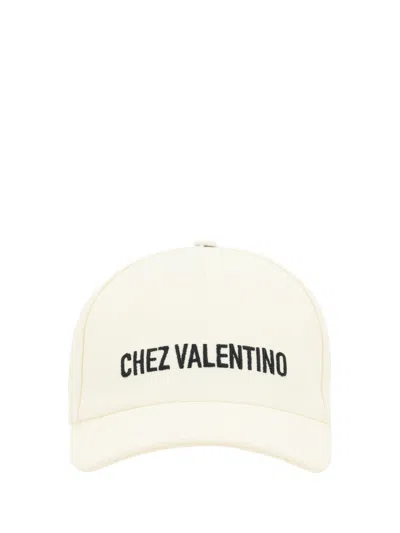 Valentino Garavani Cotton Baseball Cap In Neutral