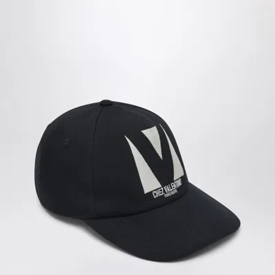 VALENTINO GARAVANI CHEZ VALENTINO BLACK BASEBALL CAP