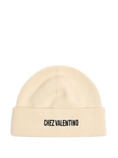 Valentino Garavani Chez Valentino Cotton And Wool Beanie