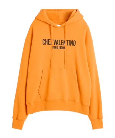 Valentino Men's Chezcotton Hoodie In Orange