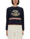Valentino Cotton Sweater Crew Neck Long Sleeves In Black