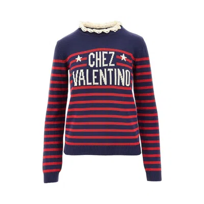 VALENTINO 'CHEZ VALENTINO' COTTON SWEATER