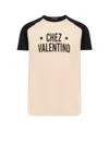 Valentino Sleeve Contrast Graphic Print Crew Neck In Neutral