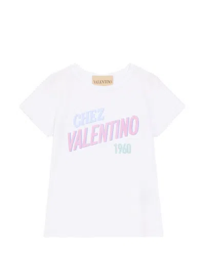 Valentino Chez  Cotton T Shirt In White