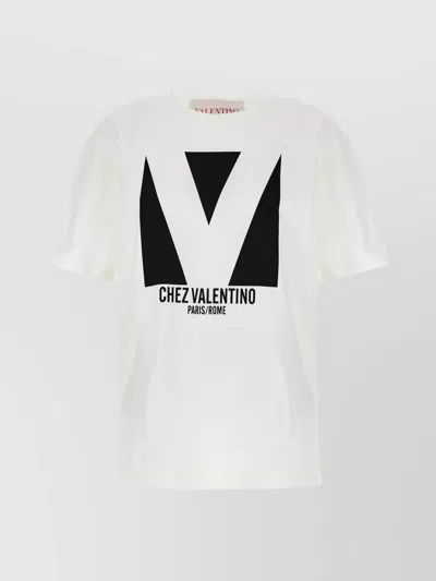 VALENTINO 'CHEZ VALENTINO' CREW NECK GRAPHIC PRINT T-SHIRT