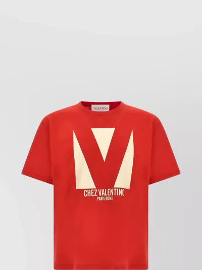 VALENTINO 'CHEZ VALENTINO' CREW NECK GRAPHIC PRINT T-SHIRT