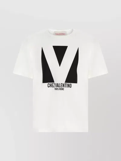 VALENTINO 'CHEZ VALENTINO' CREW NECK GRAPHIC PRINT T-SHIRT