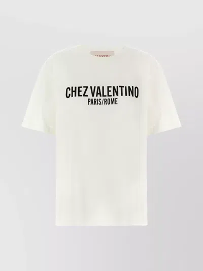 VALENTINO 'CHEZ VALENTINO' CREW NECK PRINTED T-SHIRT
