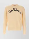 Valentino Beige Embroidered Wool Sweater