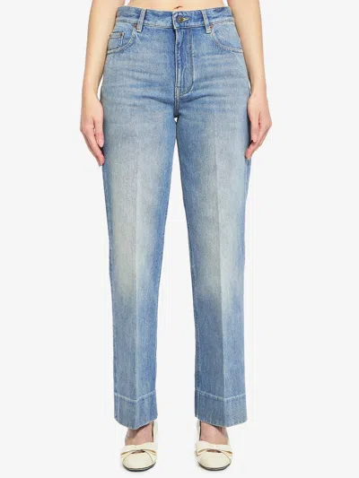 Valentino Chez  Garavani Denim Pants In Blue