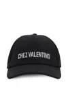 Valentino Cap With Curved Brim And Ventilation Eyelets In Black
