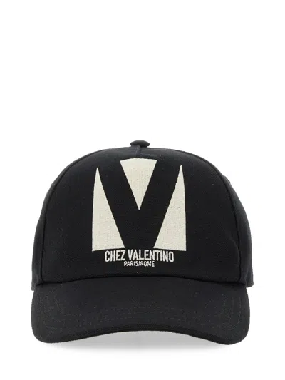 Valentino Garavani "chez Valentino" Embroidered Baseball Cap In Pattern
