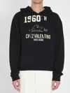 Valentino Cotton Fabric Sweatshirt With Comfortable Fit In Black