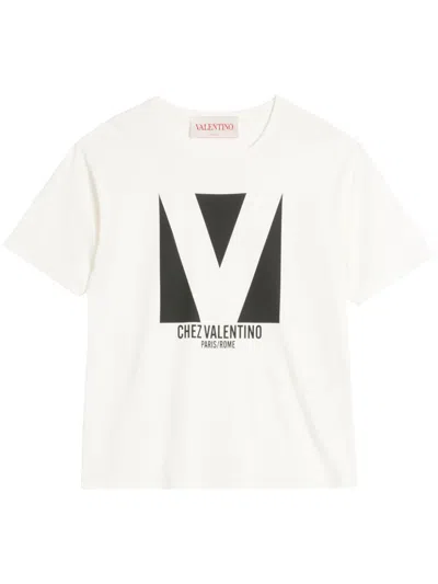 Valentino Chez  Graphic T-shirt In White