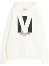 Valentino Garavani White Cotton Sweatshirt In Beige