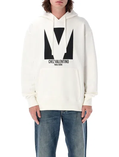 Valentino Chez  Hoodie In White