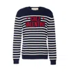 Valentino Garavani Crewneck Sweater With Bold Jacquard Motif In Black