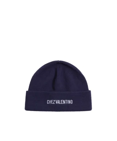 VALENTINO GARAVANI VALENTINO LOGO EMBROIDERED BEANIE