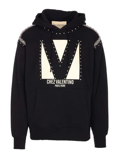 VALENTINO CHEZ VALENTINO LOGO HOODIE