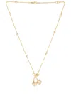 Valentino Cherrifyc Metal Necklace With Swarovski Crystals In Gold