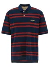 Valentino Striped Polo Shirt Regular Collar In Blue