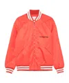 Valentino Padded Bomber Jacket With Ribbed Cuffs And Hem In Orange
