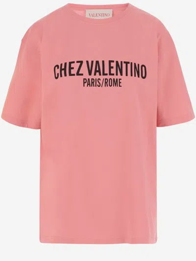 VALENTINO CHEZ VALENTINO PRINT COTTON JERSEY T-SHIRT